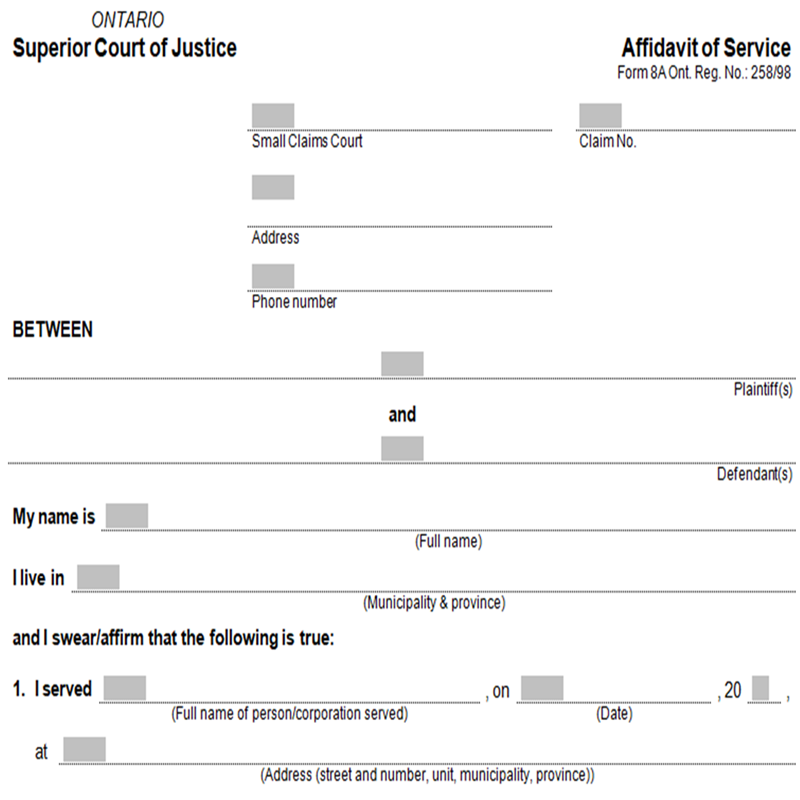 Form 8A – Application (Divorce) in Ontario